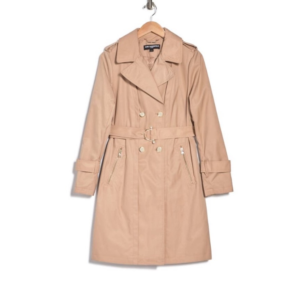 NEW Karl Lagerfeld Paris Belted Trench Coat